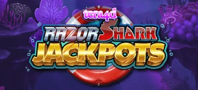 Tampilan visual slot Razor Shark Jackpots dengan tema bawah laut yang tajam dan modern.